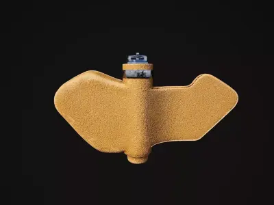 Autumn Petal explosive mine highpoly 3D model