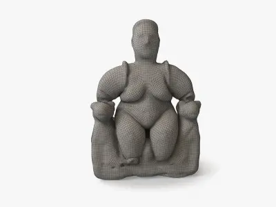 Cybele Mother Goddess Low-poly 3D model