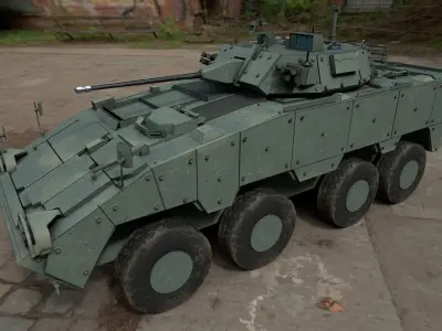 CM34 Clouded Leopard Armoured Vehicle Low-poly 3D model