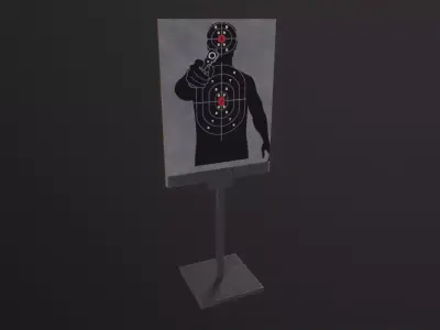 Falling Target 3D Model Low-poly 3D model