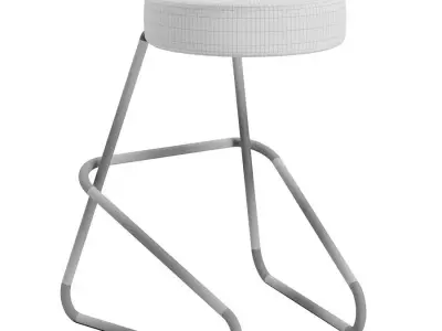 Medium Cork Seated Bar Stool Tecta 3D model