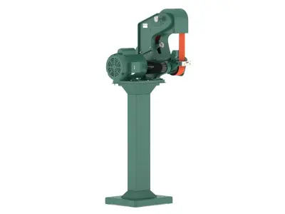 Garage Three Wheel Belt Grinder 3D model