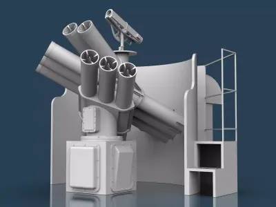 Corvus Chaff Launcher Royal Navy  3D model