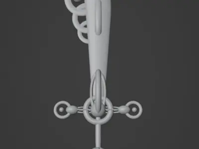 Fantasy sword Low-poly 3D model 22