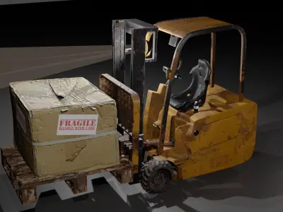 Industrial Fork Lift 3D model