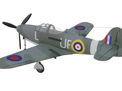 Bell P-39 Airacobra Low-poly 3D model purchase