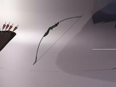 Bow 1212 Low-poly 3D model
