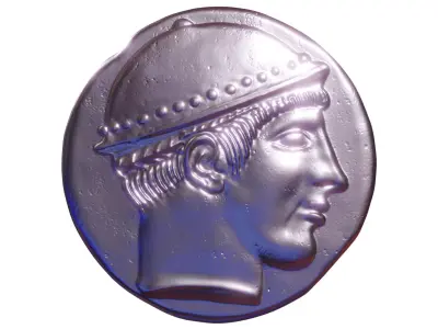 ancient coin print model 3D print model