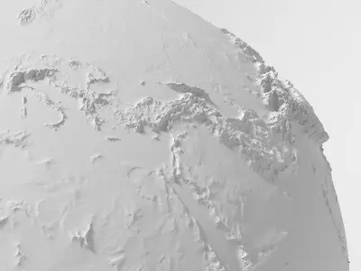 Planet Earth - Polygons - Realistic 3D World Globe 3D model