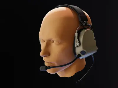 Invisio T7 Headset Low-poly 3D model