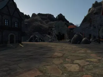Desolate Village Ruins 3D model