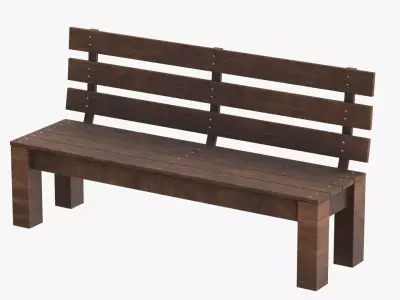 Park Bench 03 3D model