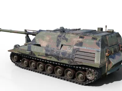 4 coatings of USA ARMY XM297E2 Crusader Self-Propelled Howitzer Low-poly 3D model