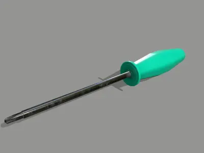 screwdriver Low-poly 3D model 10