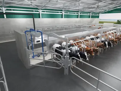  Realistic Parallel Milking Parlor 
