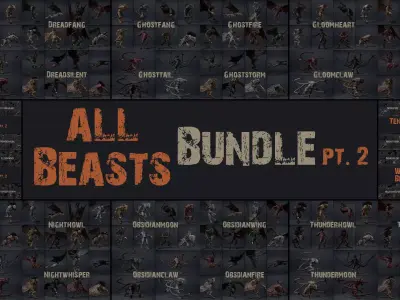 All Beasts Bundle Part 2 3D Model Pack