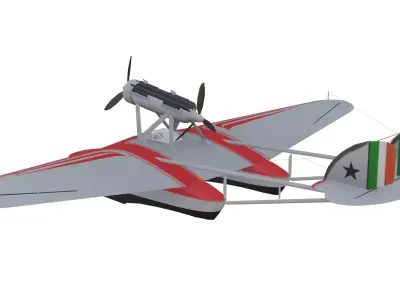 Savoia-Marchetti SM55 Low-poly 3D model
