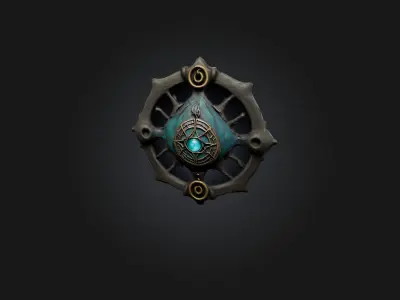 Cursed Amulet Low-poly 3D model