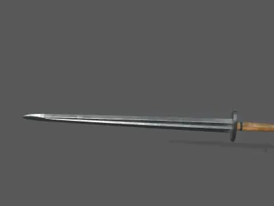 Game Ready Viking Sword PBR Lowpoly Low-poly 3D model