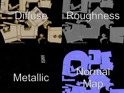 Military Ammo Crate Model Pack Low-poly 3D model