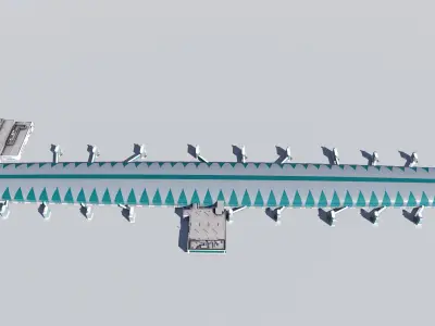 Dubai international airport terminal 3 Low-poly 3D model