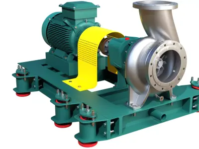 Centrifugal Pump  Assembly and Exploded View  3D model