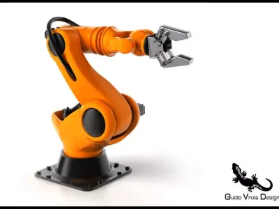 Industrial robot 3D model 5