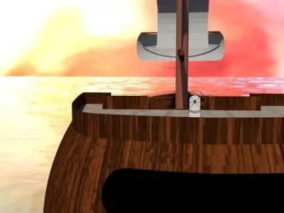 3D Boat sailing ship 3D model