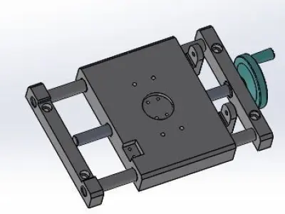 Xyz and angle oof four-axis adjustment platform 3D model