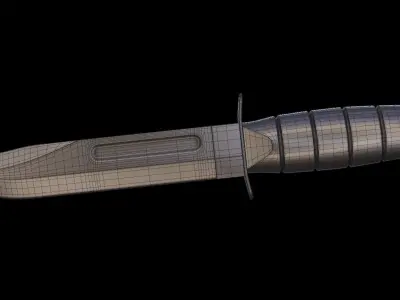 Army knife model with subdivisions Low-poly 3D model