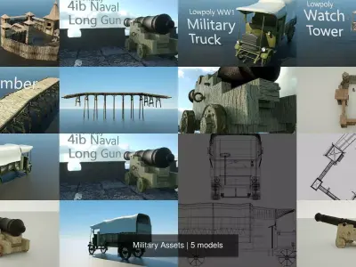 Military Assets 3D Model Pack