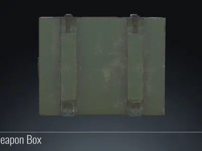 Weapon Army Box with ammunition Low-poly 3D model