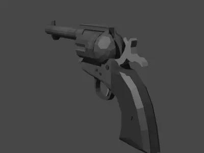 Colt single action army 45 Low-poly 3D model