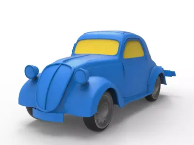 Fiat 500 1936 Classic Car 3D print model