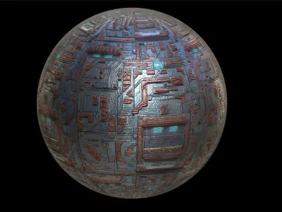 PBR Sci-Fi Seamless Realistic Material SBSAR 4k Texture 013 Texture
