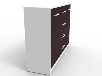 Modern Drawer Low-poly 3D model
