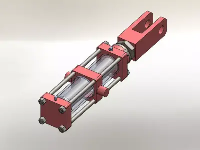 Hydraulic Cylinder 100 Ton Free 3D model