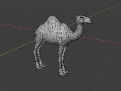 Camel Low-poly 3D model shop
