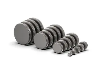 Herringbone Double Helical Gear Set 3D print model