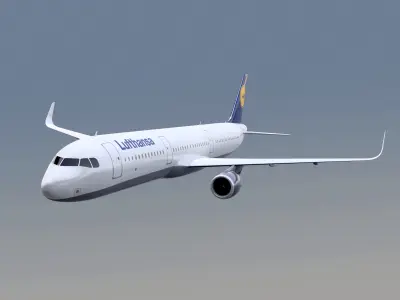 Airbus A321neo Lufthansa 3D model