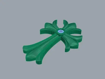 Chorme-Heart Charm Necklace Free 3D model