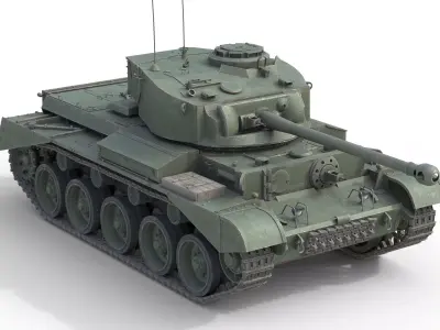 Comet 1 A34 British Cruiser Tank Low-poly 3D model