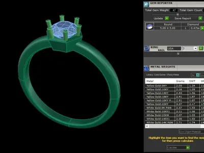 Hexagon Halo Basket Style Dainty Engagement Ring 3D print model