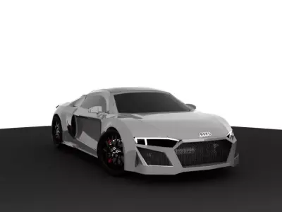 AudiR8 audi sports car Free low-poly 3D model