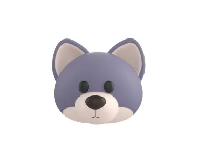 Prop158 Wolf Head 3D model