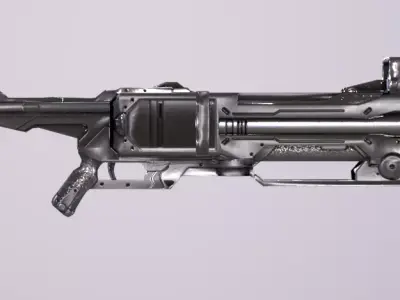 Metal Shotgun Low-poly 3D model
