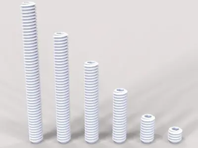 M5 x 10mm Flat Point Set  Grub Screws 3D print model