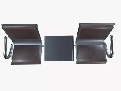 Industrial bench Low-poly 3D model