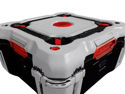 SciFi Cargo Crate Game Asset 3D model