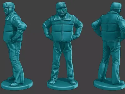 Actual Male Truck Driver AMTD 002 3D print model